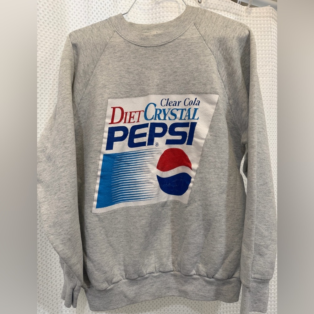 Fruit of the Loom Gray Pepsi Men's Crewneck Sweater